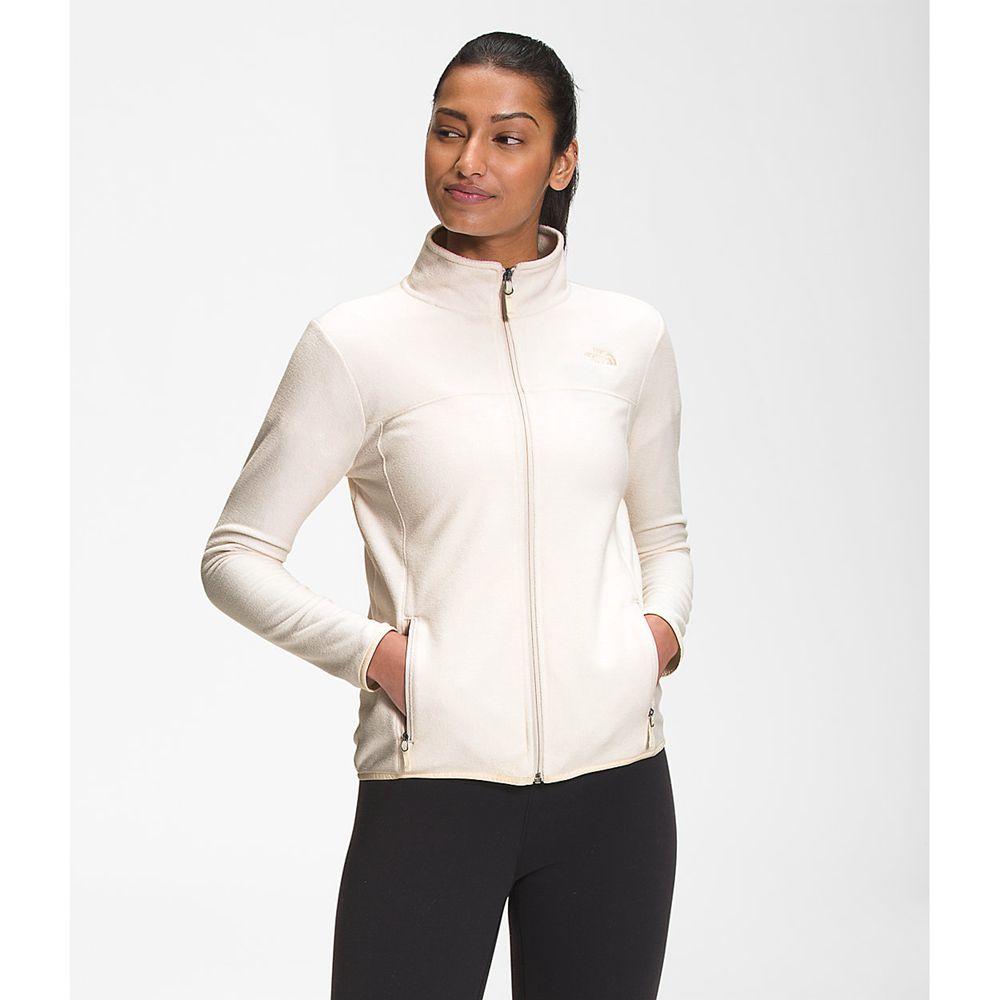 The North Face Fleece Jacket Womens Australia - The North Face Tka Glacier Full Zip White (LNR-78451